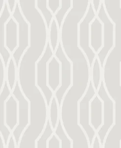 Coventry White Trellis Wallpaper