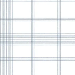 CV4468 Blue Charter Plaid Wallpaper