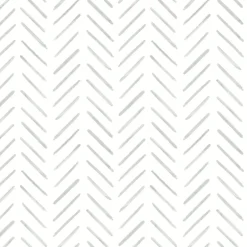CV4453 Gray Painted Herringbone Wallpaper