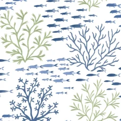 CV4404 Green Blue Marine Garden Wallpaper