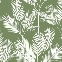 CV4411 Green King Palm Silhouette Wallpaper
