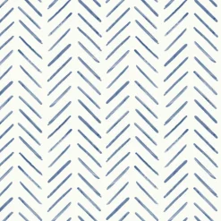 CV4455 Navy Painted Herringbone Wallpaper
