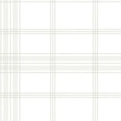 CV4466 Off White Charter Plaid Wallpaper