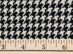 D2286 Houndstooth Black Antique White Fabric
