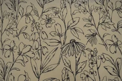 Daisy Black Tan Covington Fabric