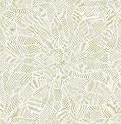 Daydream Honey Abstract Floral Wallpaper