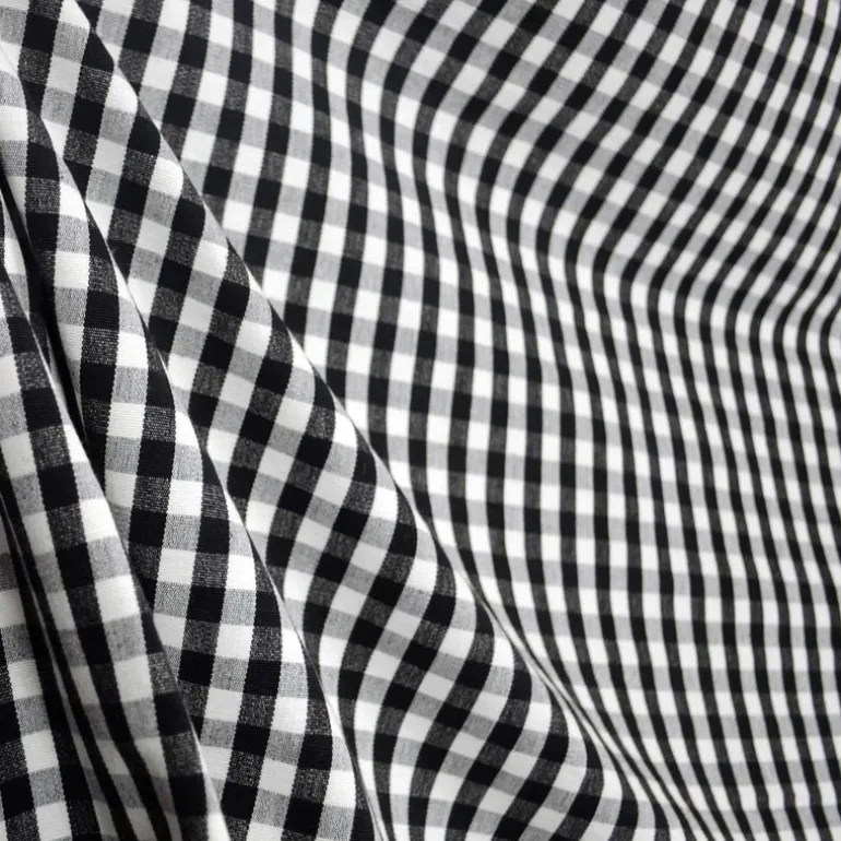 DC41 Chester Black White Check Fabric