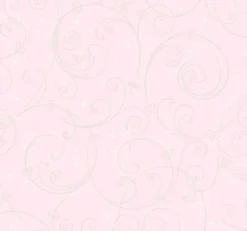 DI0904 Pink/ Glitter Disney Princess Perfect Scroll Wallpaper