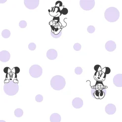 DI1028 Purple Disney Minnie Mouse Dots Wallpaper