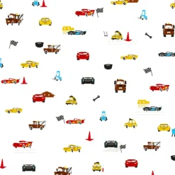 DI0921 White Disney and Pixar Cars Racing Spot Wallpaper