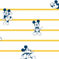 DI0931 Yellow Disney Mickey Mouse Stripe Wallpaper