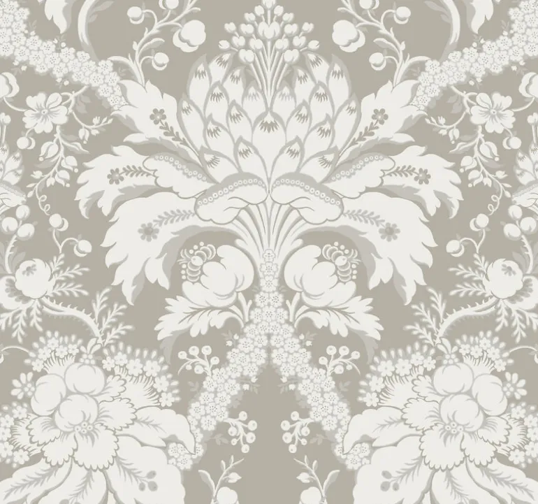 DM4952 Beige French Artichoke Dam Wallpaper