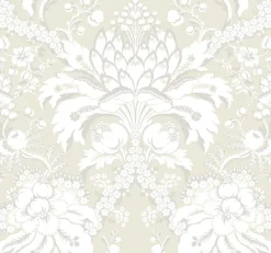 DM4956 Beige Gold French Artichoke Dam Wallpaper