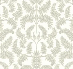 DM4963 Beige Royal Fern Damask Wallpaper