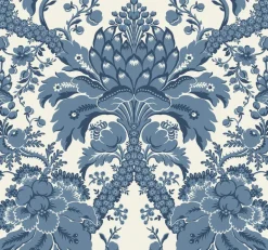 DM4951 Blue French Artichoke Dam Wallpaper