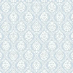 DM5026 Blue Petite Ogee Wallpaper