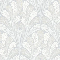 DM5021 Blue Shell Damask Wallpaper