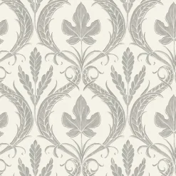 DM4925 Gray Beige Adirondack Damask Wallpaper