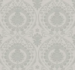DM4904 Gray Silver Imperial Damask Wallpaper