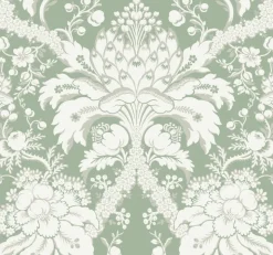 DM4954 Green French Artichoke Dam Wallpaper