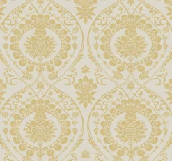 DM4903 Off White Gold Imperial Damask Wallpaper