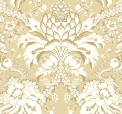 DM4953 Yellow French Artichoke Dam Wallpaper