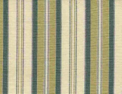 Dover Stripe Cream Green Hay Laura Kiran Fabribc