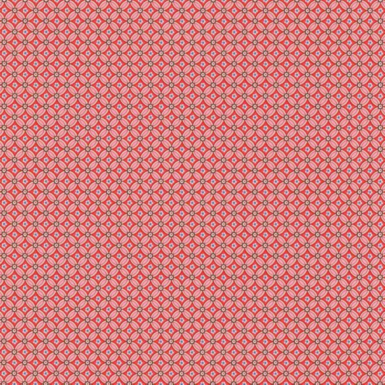 Eebe Red Floral Geometric Wallpaper