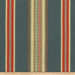 El Dorado Stripe Blue Laura Kiran Fabric