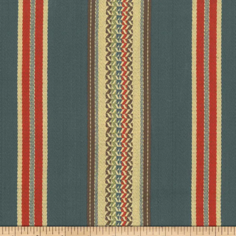 El Dorado Stripe Blue Laura Kiran Fabric