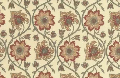 Ellora Print Mineral Red Taupe Laura Kiran Fabric