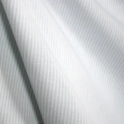 Essex Powder Blue White Pinstripe 100% Cotton Drapery Fabric