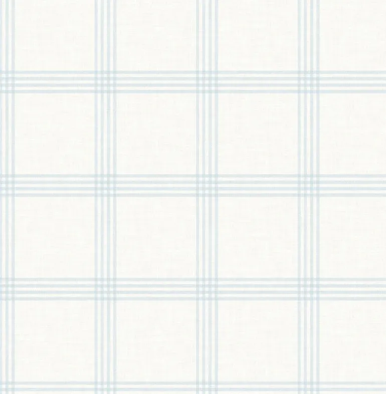 Ester Light Blue Plaid Wallpaper