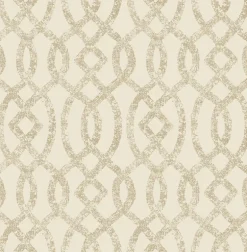 Ethereal Bronze Trellis Wallpaper
