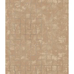 Evolve Cubist Copper Geometric Wallpaper