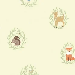 FA41107 Furry Friends Wallpaper