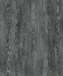 FH4055 Black Quarter Sawn Wood Wallpaper