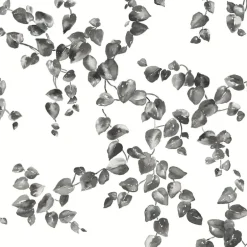 FH4038 Black/White Creeping Fig Vine Wallpaper
