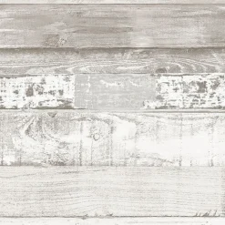 FH37558 Grey Beachwood Faux Wood Plank Wallpaper