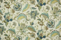 Finders Keepers French Blue Jacobean Floral Fabric