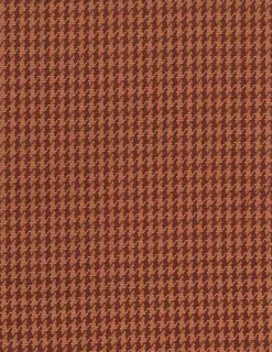 Fine Houndstooth Tomato Laura Kiran Fabric