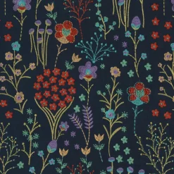 Floral Feast Emb 410522 Twilight PK Lifestyles Fabric