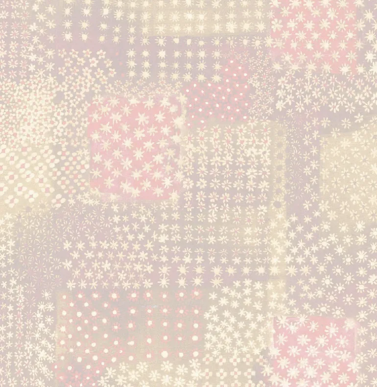 Flower Power Pink Patchwork Wallpaper