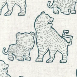 Foo Dog Aegean Regal Fabric