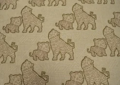 Foo Dog Mocha Regal Fabric