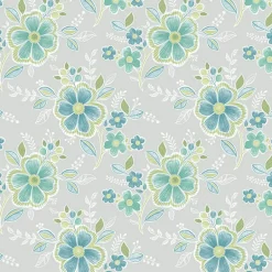 For Your Bath III Chloe Green Floral Wallpaper