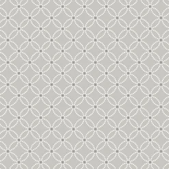 For Your Bath III Kinetic Grey Geometric Floral Wallpaper
