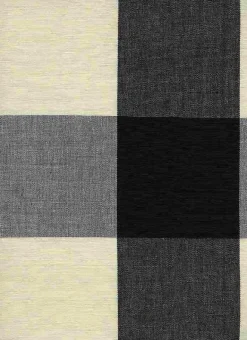 Four Inch Check 3163 Black Natural Laura Kiran Fabric