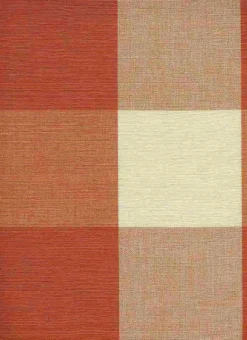 Four Inch Check 3170 Mandarin Laura Kiran Fabric