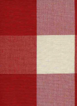 Four Inch Check 3170 Red Laura Kiran Fabric